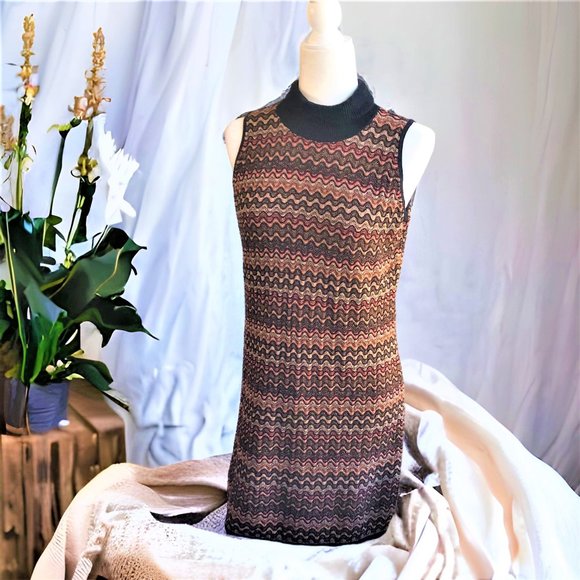 INC International Concepts Retro-style Turtleneck Sleeveless Dress/ Tunic Sz M - Picture 8 of 8